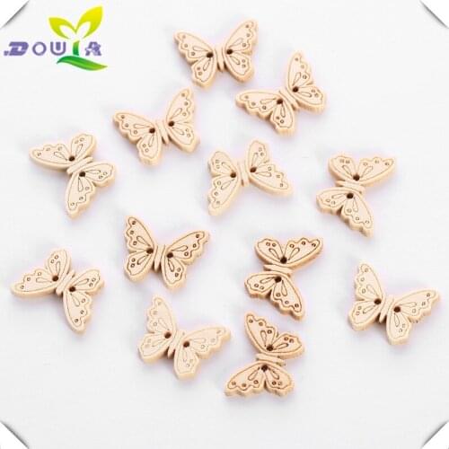 Wooden cartoon animal button wood material creative button DIY accessories 24pcs/ package