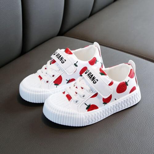 Kids Casual Sneakers Baby Boys Girls Childrens Strawberry Shoes Spring Autumn Breathable Soft Anti-slip Running Sports Shoes