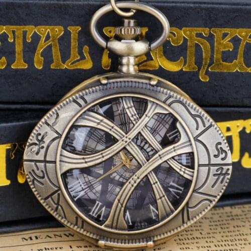 Retro Eye Of Agamotto Round Case Shape Quartz Pocket Watch Jewelry Pendant Necklace Chain Gifts for Mens Womens
