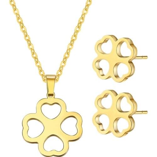 Kuniu plant flower shape jewelry sets for women alloy metal material trendy classic style banquet holiday occasion jewelry