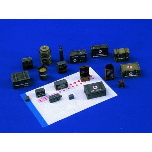 Scenario model Resin German box sundries combination (water paste) 1:35