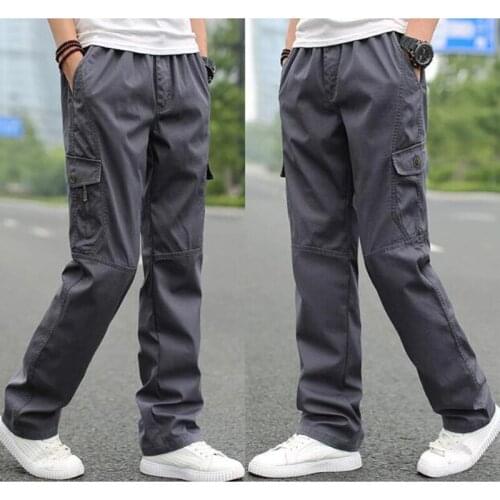 Plus Size Mens Cargo Pants Winter Male Hip Hop Loose Men Pants trousers