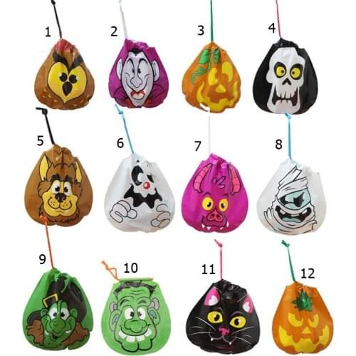 New Halloween Candy Bags Halloween Decorations Trick or Treat Bag Pumpkin Skull Cat Childrens Portable Gifts Bags