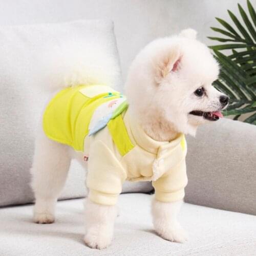Dog clothes Pet Sweatershirt Cartoon Design Two-legged Cotton Skin-friendly Dog Blouse for Winter Dog Supplies dog accessories