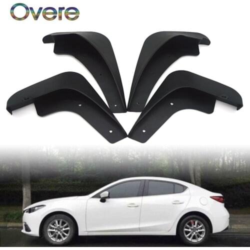 OVERE Car Front Rear Mudguards For 2007 2008 2009 Mazda 3 i Sedan After-facelift Car-styling 1Set Mudflaps Accessories Fenders
