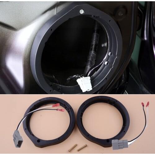 2Pcs Speaker Adapter 165mm 6.5"/6.75" & Wire Harness Fit for Honda Civic Accord Crosstour CR-Z Insight