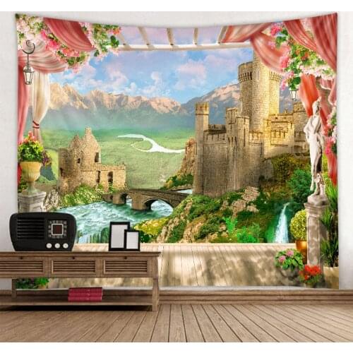 Beach Landscape Environmentally Friendly Printing Tapestry Nature View Bedroom Living Room Backdrop For Mural Wall Covering