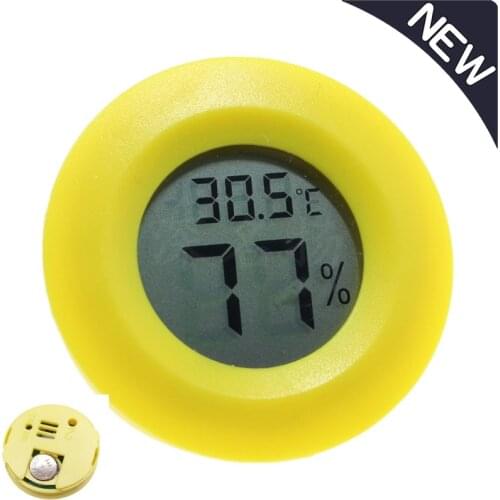 Mini LCD Thermometer Hygrometer Practical Digital Indoor Round Thermometer Hygrometer LCD Display Temperature Humidity Meter