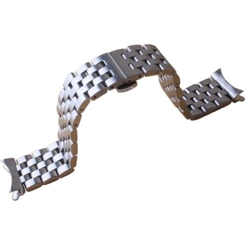 Watchband Matte straight end Silver Stainless Steel Watch Band Wrist Bracelet Metal Watchbands 16 18 19 20 21 22 24mm promotion