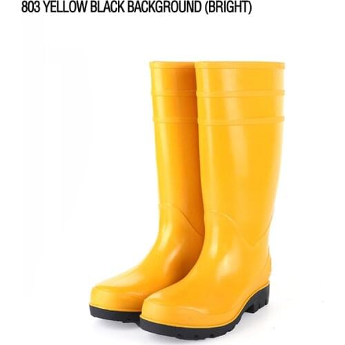 Rubber wellies safety smooth safety boots PVC wellies chemical work boots waterproof shoes