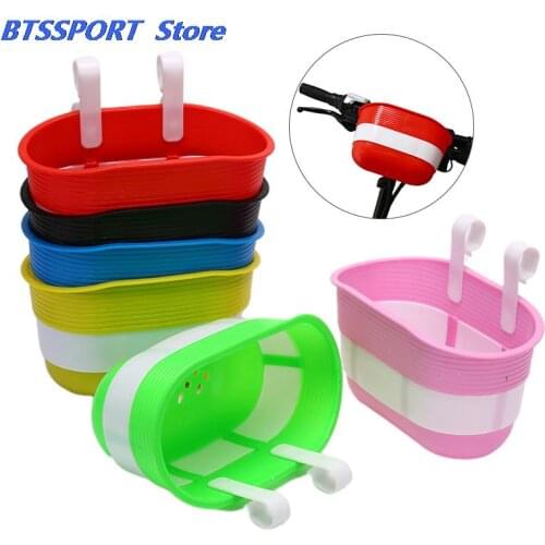 Bicycle Basket Children Bike Plastic Hanging Front Handlebar Carrier Saddlebag