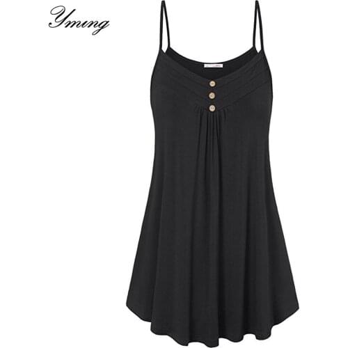 YMING Womens Summer Dress Sleeveless Loose V-neck Sundress Dresses Camisole Sexy Solid causal Ladies Vestidos