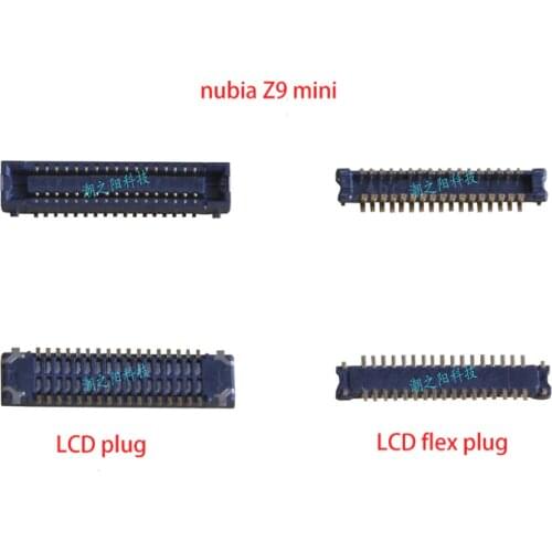 LCD Display FPC Connector Plug MotherBoard Pin Battery FPC Connector Clip Plug For ZTE nubia Z9 mini NX511J