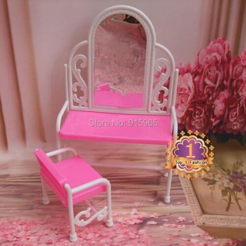 1 sets kids play house furniture dressing table set for barbie doll hous furniture