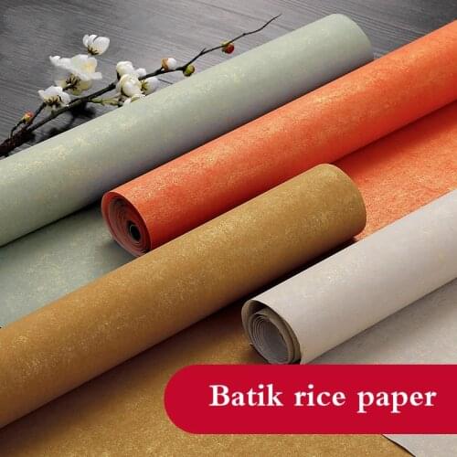 10 Sheets Rice Paper Chinese Calligraphy Carta Riso Brush Ink Writing Papel Arroz Half-Ripe Papers Vintage Batik Xuan Papers
