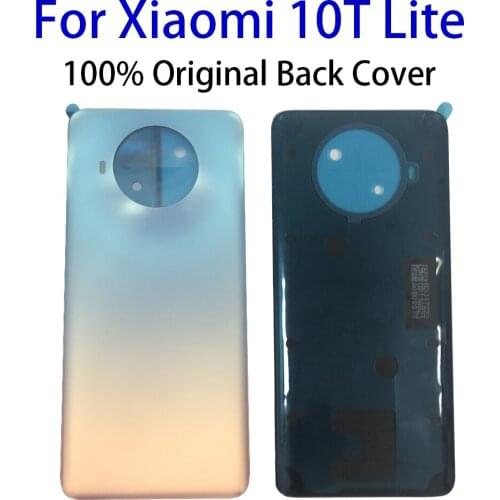 10Pcs/Lot，100% New Original Battery Back Cover Glass Rear Door Replacement Housing With Glue Adhesive For Xiaomi Mi 10T Lite