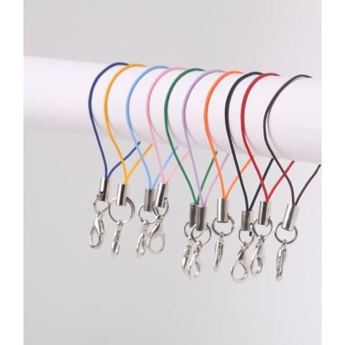 10pc/lot Lobster Clasp Lanyard Strap Cord Cell Phone Lariat Mobile Straps Charm Nylon Key Ring Chain Lot Jewelry Craft Diy