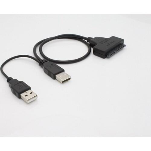 10pcs USB2.0 USB 2.0 to SATA Serial ATA 15+7 22P 22Pin connector External Cable For 2.5" HDD Laptop Hard Drive with USB power