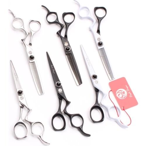2Pcs Z9016 6'' Japan Steel Professional Human Hair Scissors Hairdressing Cutting Shears Thinning Scissors Hair Styling Tools