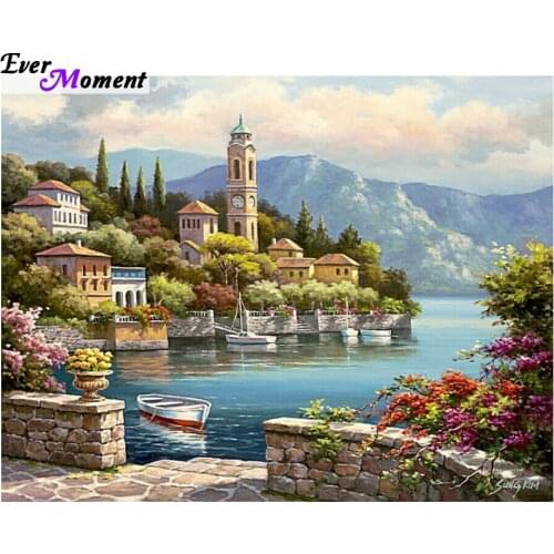 2016 Rushed Embroidery Scenic Diy Diamond Painting Party Precise Printed For Romantic harbor - Diamond Embroidery ASF356