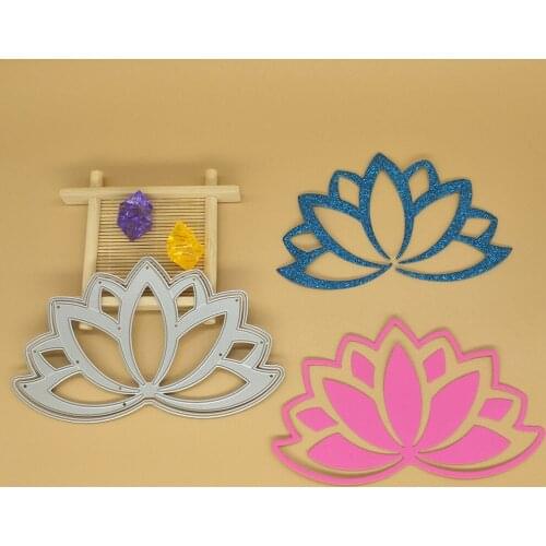 2021 new lotus metal cutting mold, hollow out paper cut, scrapbook embossed card, photo album decoration, DIY craft
