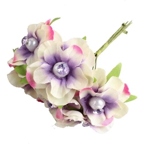 30Pcs Silk Scrapbooking Mini Rose Artificial Flowers Heads Bouquet For Wedding Decoration DIY Wreath Gift Craft Flower Headwear