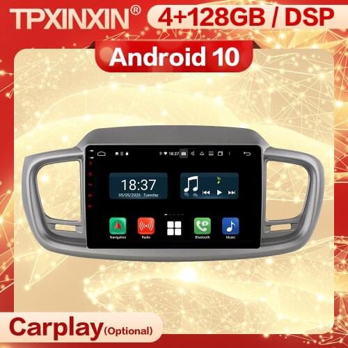 4+128G Carplay 2 Din Android 10 Multimedia Stereo Receiver For KIA Sorento 2015 2016 GPS Navi Radio Audio Video Player Head Unit
