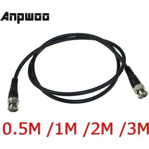 ANPWOO 0.5M /1M / 2M /3M BNC Male to BNC Male M/M RG59 CCTV Camera Coaxial Cable Adapter Lead Jumper Coax Male Extension Cable