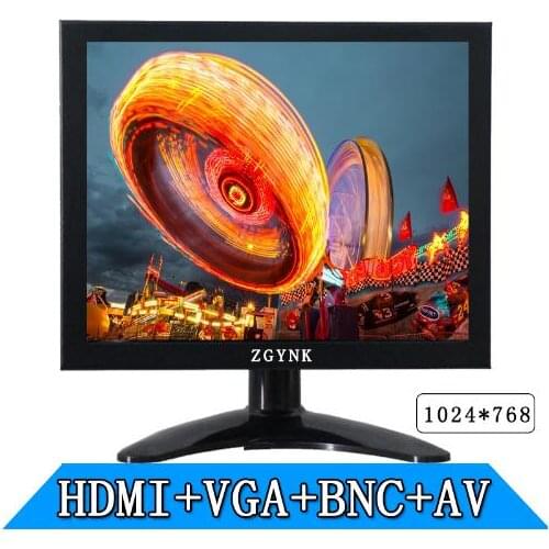 Free shipping 8 inch TFT LED monitor industrial safety HDMI BNC AV VGA LCD monitor computer monitors hd 1024 x768