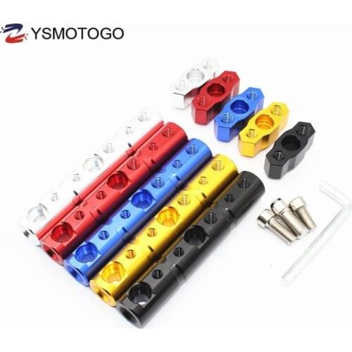 CNC 10MM Motorcycle Rearview Mirror Holder Bracket Spot Light Mount Scooter GPS Fixed Rod Phone Holder Clamp