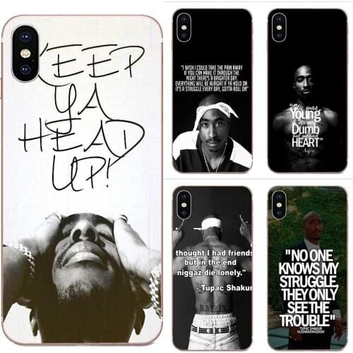 For Huawei Honor Mate 20 p40 lite pro 10i 20i 8S lite Y9 Y7 Y5 Prime 2019 2018 TPU Phone Cases Tupac Shakur 2pac Quotes Poster