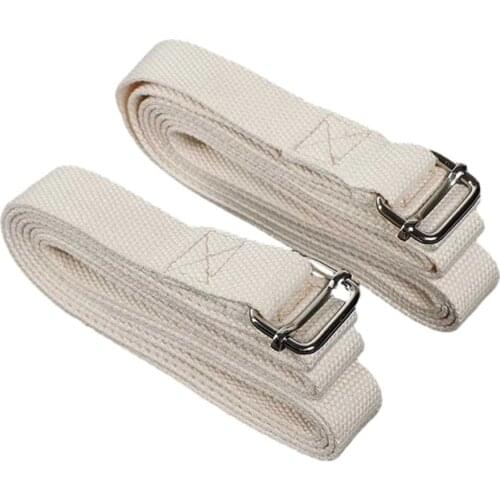 1pc Cotton Yoga Belt Elastic Strap Fitness Exercise Gym Rope Figure Waist Leg Resistance Pilates Fitness Stretch Bands