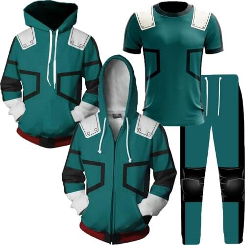 My Boku No Hero Academia T-shirt Trouser Hoodie Sport Gym Costume All Might Cosplay Hoodie Pants 3D Print Costume Sweatshirt