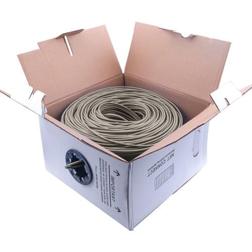 RJ45 Cat6A Network Cable 10G SFTP Networking Twisted Pair CAT 6A Double Shielded Multi-Strand Ethernet Cable 10M 100M 305M