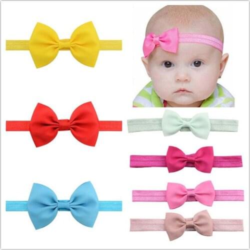 Ribbon Newborn School Toddler Cute Party Headdress Baby Girls Hairbands kids Handmade Hairband Colourful Bows Elastic