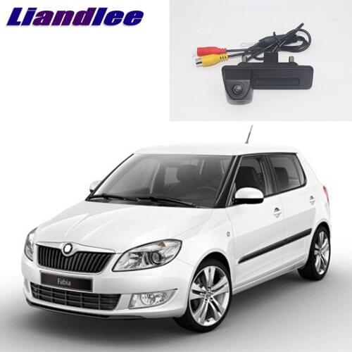 LiandLee Car Trunk Handle Rear View Reversing Parking Camera For Skoda Fabia MK2 5J 2007~2014