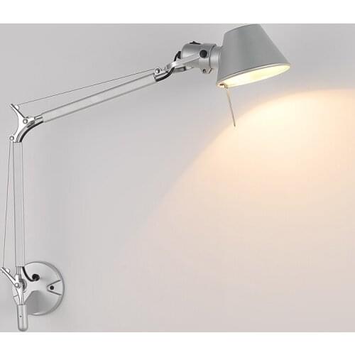 [M] of modern and simple European style restaurant, bedroom bedside lamp wall lamp lamp metal arms aisle
