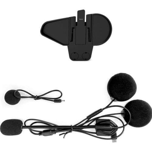 Maxto M2 M3 Motorcycle Helmet Headset Intercom Bracket Base Mount Holder + Dual Microphone Earphone for Maxto M2/M3