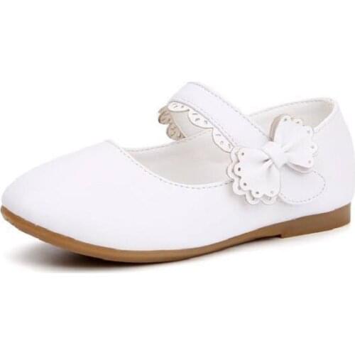 Fashion Bow Baby Casual Leather Shoes Children Dresses 2021 For Kids Spring Toddler Girls Dance Shoes Female Party 1-12 Years