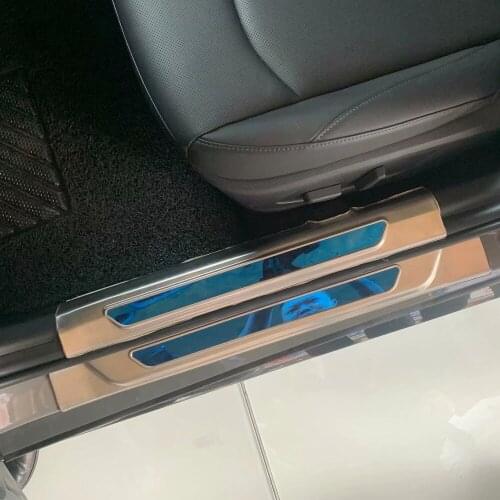For Hyundai Sonata DN8 2020 2021 Car Inner Outer Door Sill Trim Scuff Plate Welcome Pedal Protector Cover enterance Guard