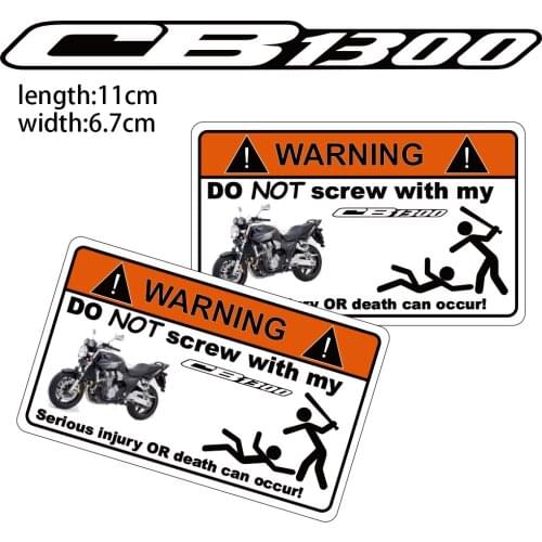 KODASKIN Motorcycle Cheap Creative Warning Sticker Decal for Honda CB1300