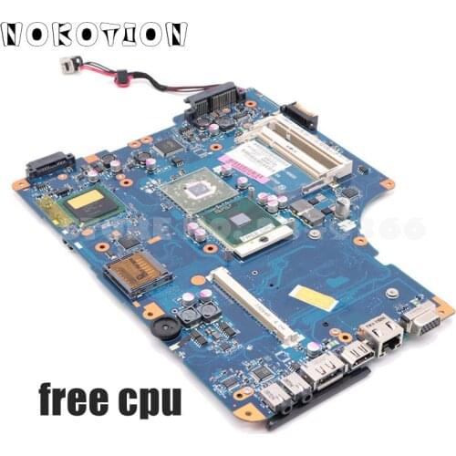 NOKOTION For Toshiba Satellite L500 L550 Laptop Motherboard GM45 DDR2 Free cpu with graphics slot K000080430 KSWAA LA-4981P