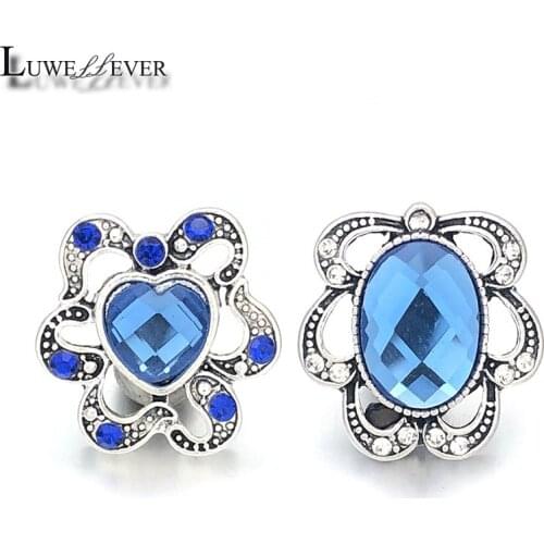 New Component w376 Crystal 18mm Metal Snap Button For Bracelet Necklace Interchangeable Jewelry Women Accessorie Findings