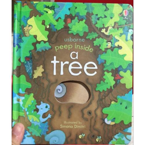 Usborne Peep Inside a tree English Educational flap Picture Books Baby Early Childhood gift For kids reading book