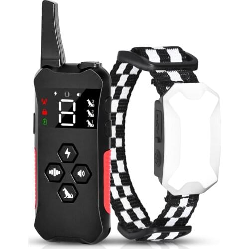 Dog Training Collar 800m Electric LCD Display Waterproof Pet Dog Stop Barking Vibration Collar