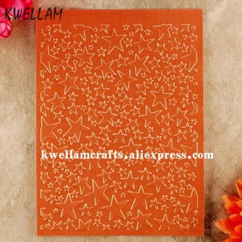 Star Plastic Embossing Folder For Scrapbook DIY Album Card Tool Plastic Template 10.6x14.5cm KW8060714