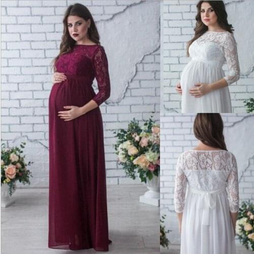 Maternity Dress New Maternity Dress Photography Props Female Maternity Dress Lace Dress Maternity Photo Shooting Costume 2021