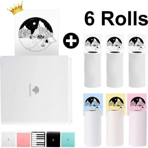 Phomemo Portable Thermal Bluetooth Printer Mini Photo Pictures Printer For Mobile Android iOS Phone 53mm Pocket Machine