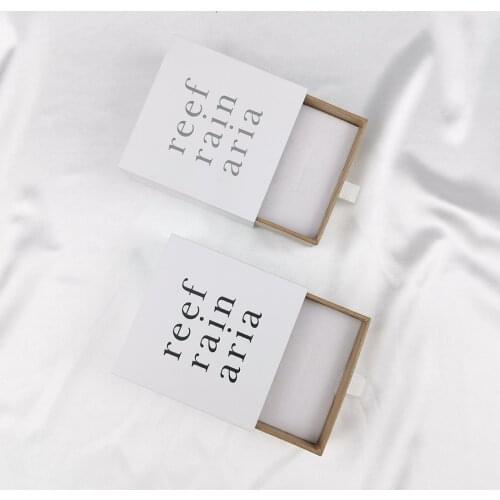 Luxury custom white drawer jewelry box with insert