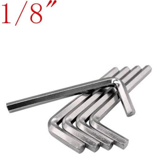 50pcs 1/8" inch steel with nickel hex allen key wrench spanner hand tool